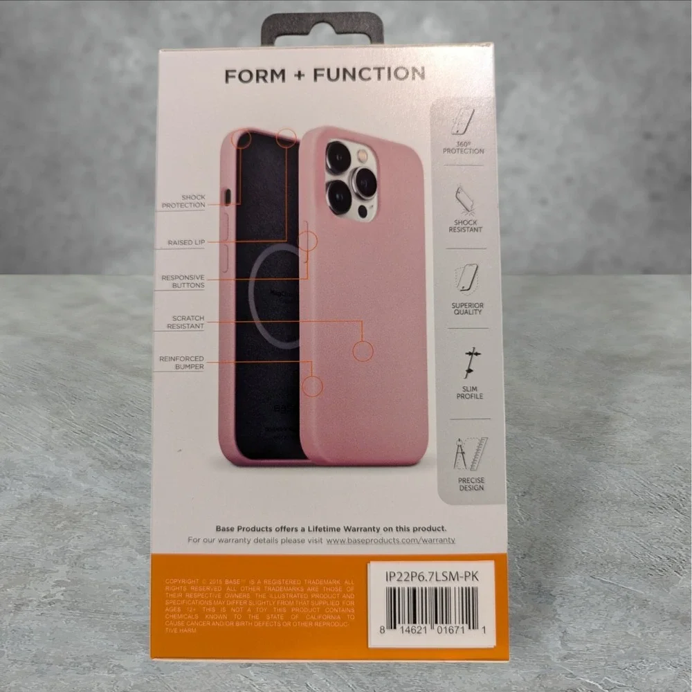 A1. Base Liquid Silicone MagCharge Case For Apple iPhone 14 Pro Max In Pink
